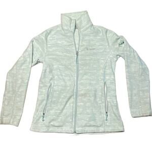 Columbia full sip seafoam green fleece small